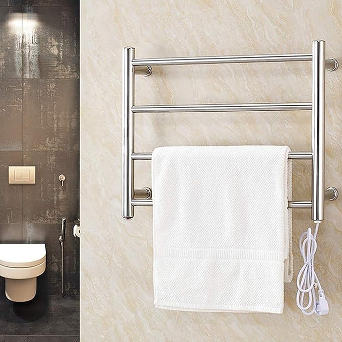 TYXTYX Calentador de Toallas eléctrico, montado en la Pared, 4 Barras