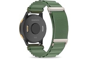 Koazon Alpine Loop Nylon 18mm 20mm 22mm Watch Bands Compatible with Garmin Venu 2S/3S/Vivoactive 4S/Forerunner 265S,Garmin Venu/Venu Sq/Forerunner 165/55/Vivoactive 5,Garmin Venu 2/3/Vivoactive 4 Men Women