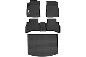 GINOWY-Floor Mats & Cargo Liner for Chevrolet 2021-2026 Chevy Trailblazer AWD LS丨LT丨ACTIV丨RS (Cargo in Upper Deck Position), All Weather Car Floor Mats for Chevy Trailblazer Accessories