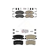 AmeriBRAKES Front Rear Ceramic Disc Brake Pads Kit
