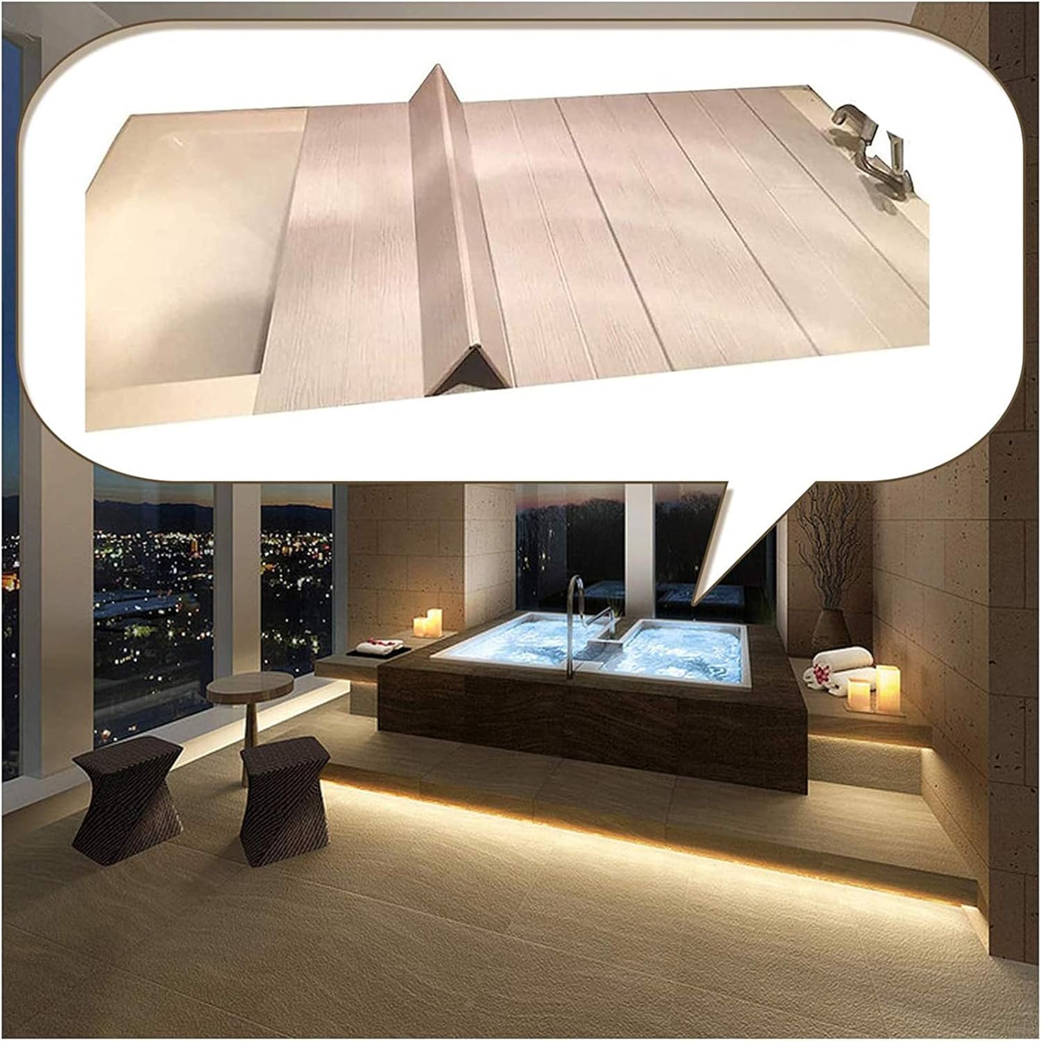 TiFa Bathtub Tray White PVC Bathtub Cover Antidust