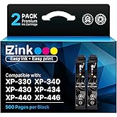 E-Z Ink Remanufactured Replacement for 288XL Ink Cartridges for 288 XP-446 | Compatible for 288XL for Epson Expression Home XP-440 XP-446 XP-330 XP-340 XP-430 XP-434 Printer(2 Black with Latest Chip)