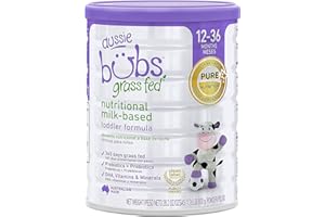 Aussie Bubs Grass Fed Nutritional Milk-Based Toddler Formula, For Kids 12-36 months, Made with Non-GMO Organic Milk, 28.2 oz