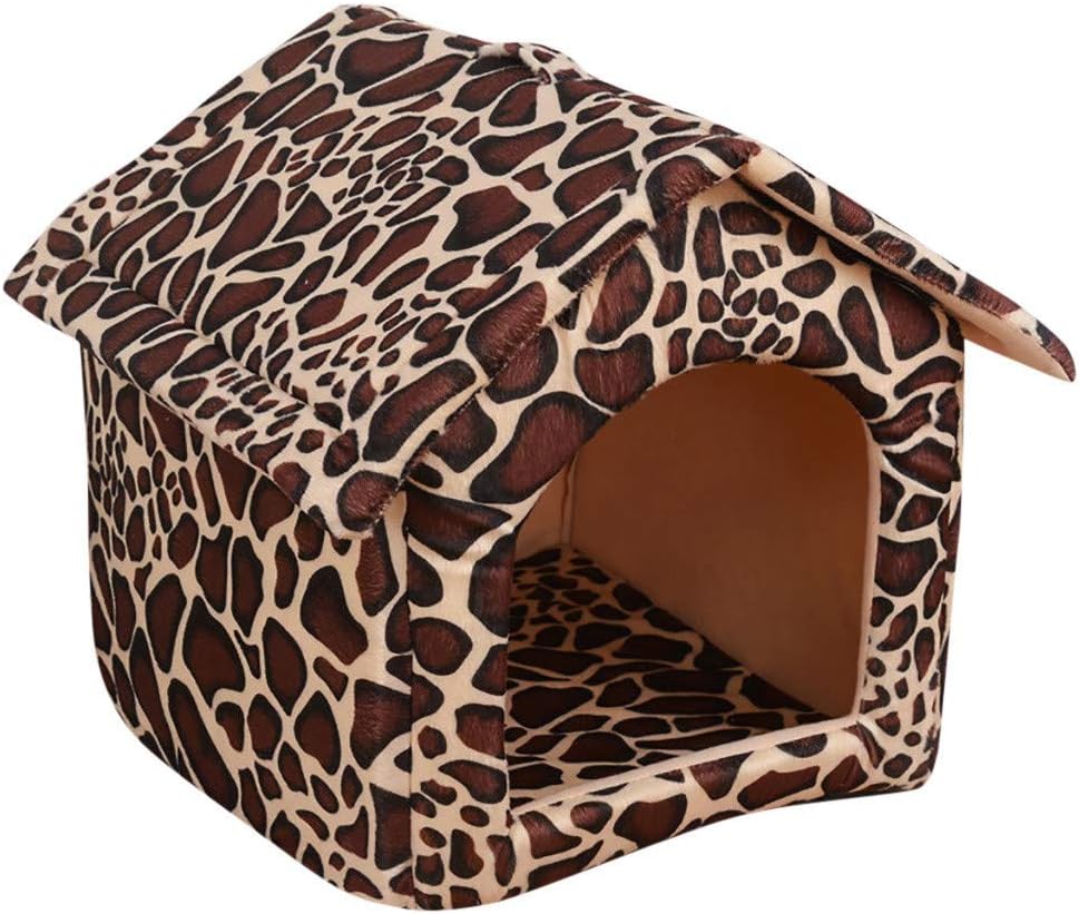 GorNorriss Kitty Cat Bed, Cat Houses/Cat Condo, Pet Products Outdoor Kitty House (Coffee, M)