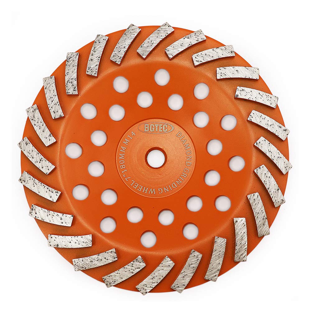 BGTEC Diamond Turbo Row Grinding Cup Wheel for Marble Concrete Masonry 180MM