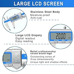 ACEMETER Digital Caliper 6 Inch Measuring Tool