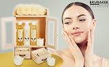 BRUBAKER Shea Butter Bath Body Gift Set 10pcs Wooden Cabinet Lotion Shower Gel view 7