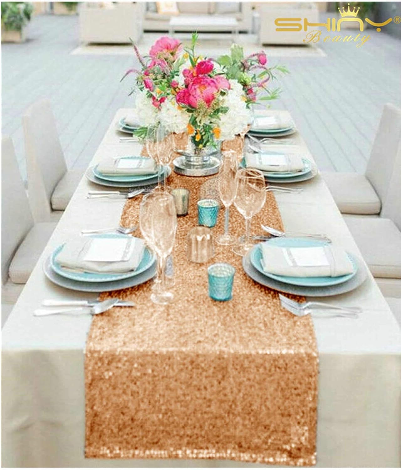 Best peach table runner bulk
