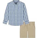 IZOD boys 2-piece Short Set, Collared Button-down Shirt, and Performance Shorts