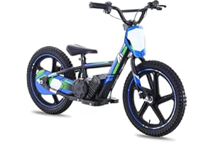 AIII Lightweight Electric Dirt Bike for Kids, 170/340W Electric Motorcycle Up to 10/12MPH, 24V Detachable Battery, Hand-Operated Dual Brakes Electric Balance Bike for Ages 3-6/5-12