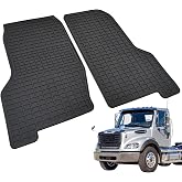 EZAPEX Floor Mats Compatible with Freightliner M2-106/M2-112 2003-2023,108 SD/ 114 SD 2013-2023 Truck Floor Rubber Mats for Freightliner Accessories All-Weather Guard Heavy Duty(2PCS)