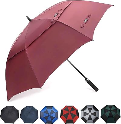 G4Free Golf Umbrella 55/63/69/72/80in Windproof Double Canopy Auto Open