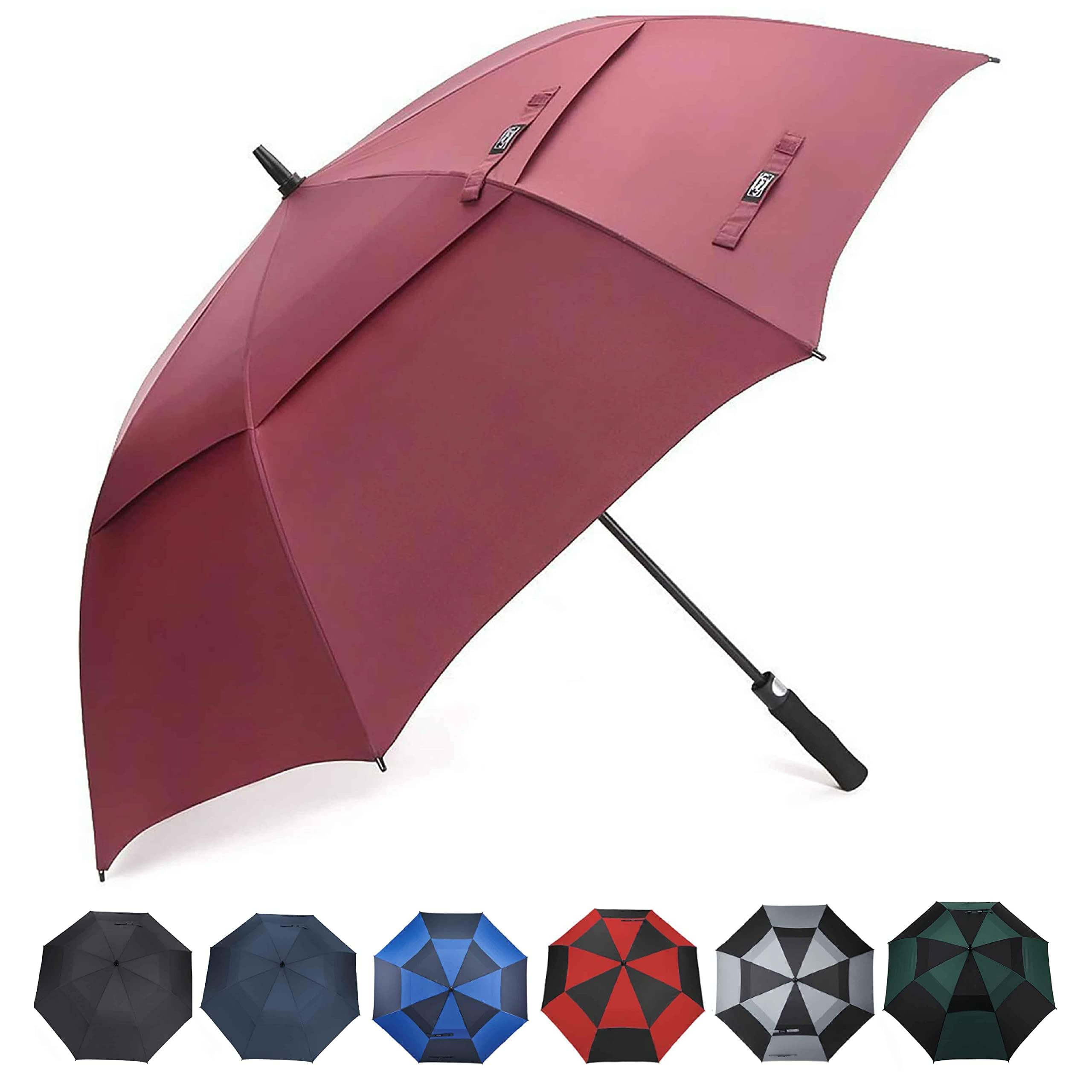 G4Free 55/63/69/72/80 Inch Golf Umbrella Windproof Double Canopy Extra Large Plus Size Automatic Open Waterproof Umbrellas