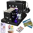UV Flatbed Printer, A4 L805 UV Printer with High Resolution 2880 * 1440dpi, 100% Transfer Rate Small UV Printer Machine for Phone Case Acrylic Metal Leather Photo ABS
