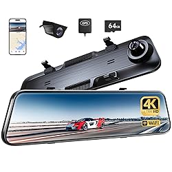 Pelsee P12 Plus 4K Rear View Mirror Camera with
