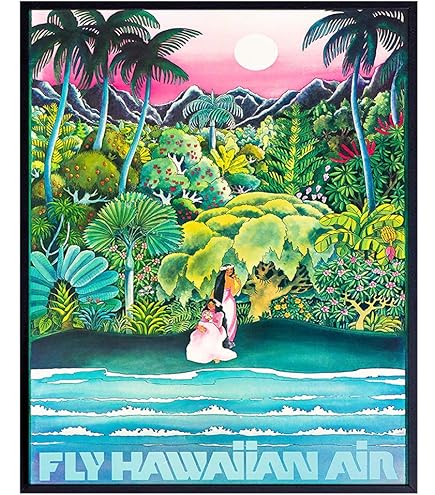 Amazon.com: Hawaii Travel Poster - 8x10 Tropical Decor - Hawaiian