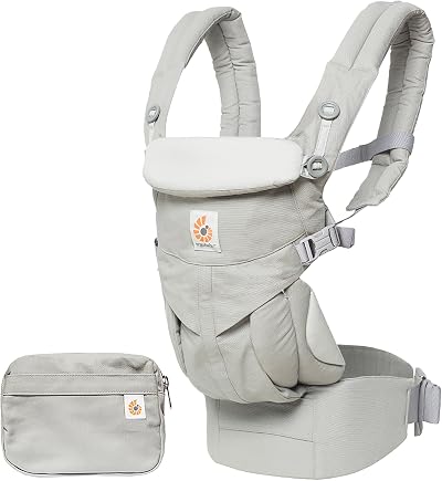 Ergobaby Omni 360 Baby Carrier Pearl Grey 4-Position Cotton