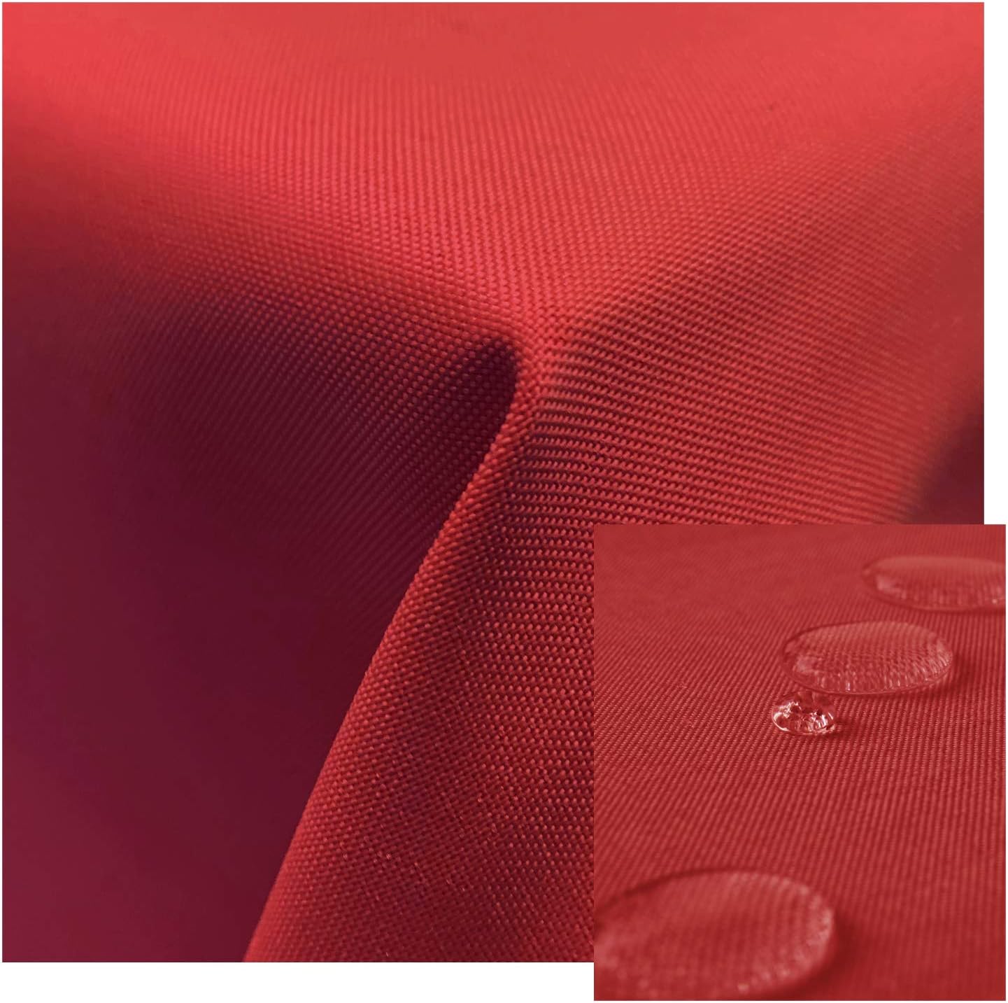 JEMIDI Gartentischdecke abwaschbar mit Fleckschutz Outdoor Tischdecke Pflegeleicht Außentischdecke Rot 160cm Rund