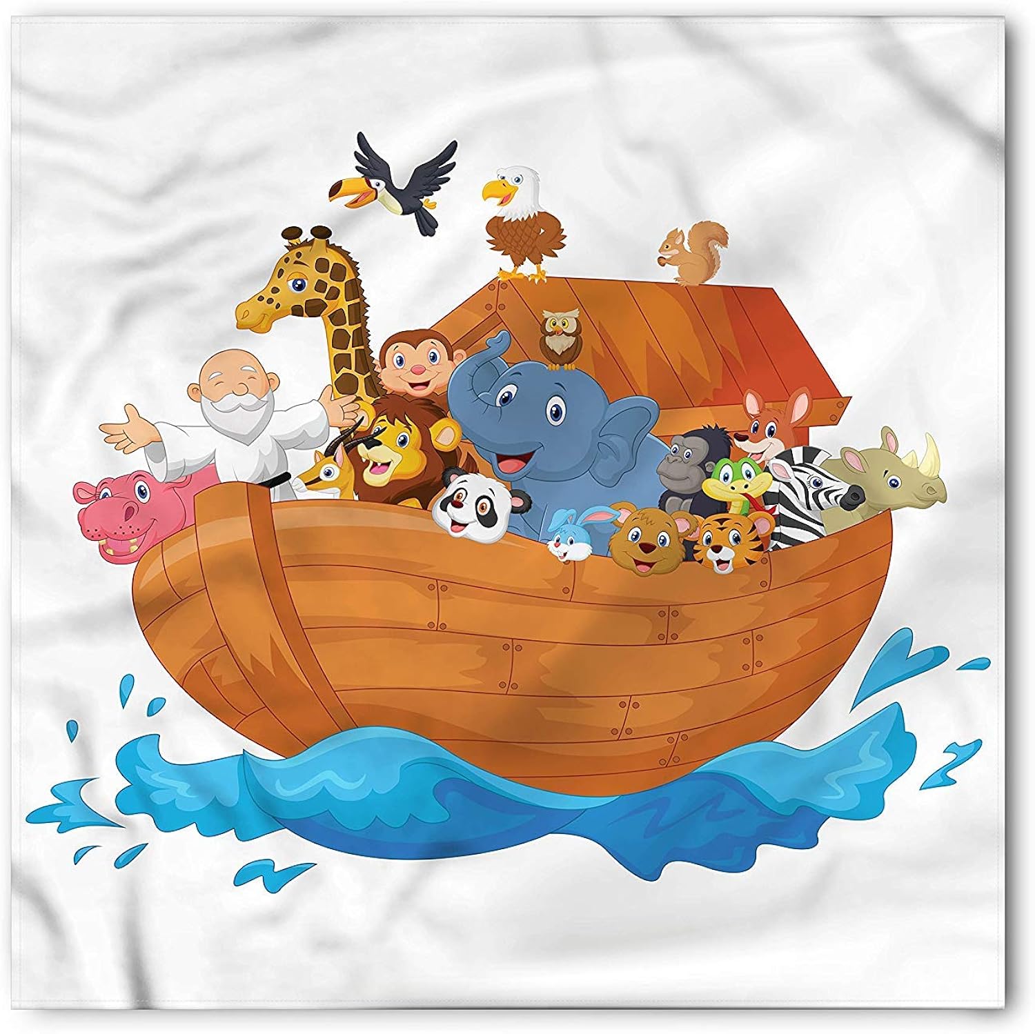 Cartoon Bandana, Ocean Transportation Ark, Unisex Head and Neck Tie