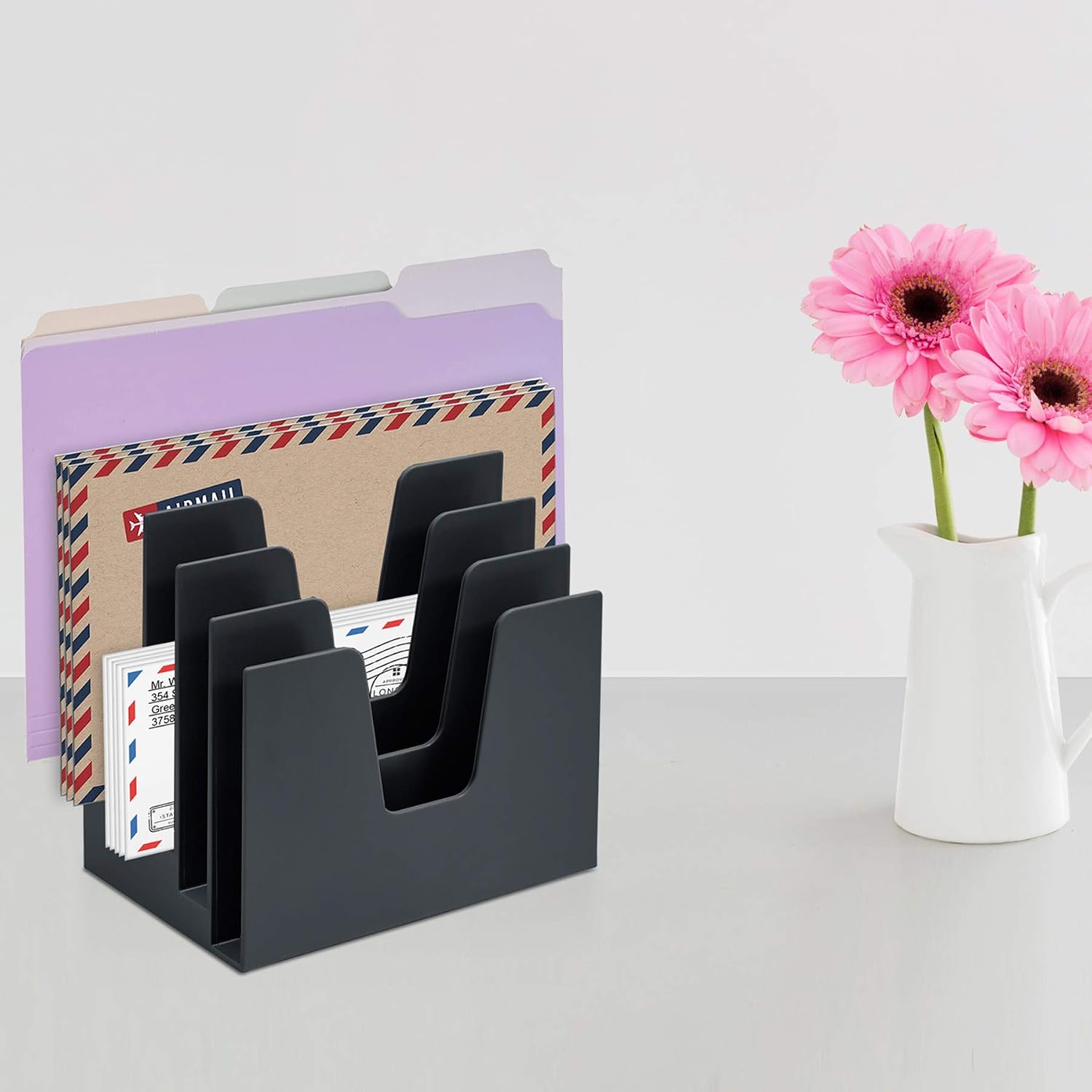 Acrimet 5 Section Incline File Sorter Organizer, Mail, Folder, Letter Desk Organizer - Image 4
