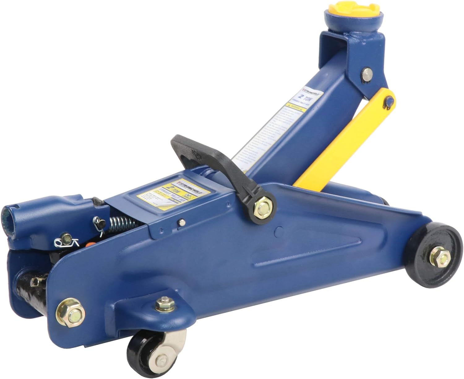 Stronghold Hydraulic Floor Jack, Steel, 12-3/4" Max. Height, 2 Ton - 4,000 lb. Capacity: Automotive
