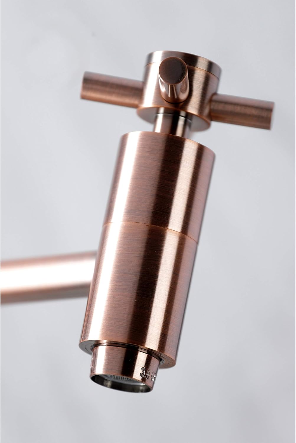 Kingston Brass KS810DXAC Concord Wall Mount Pot Filler Kitchen Faucet Antique Copper Pot Filler