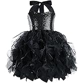 Sequin Tutu Dress for Girls Sparkly Fairy Birthday Party Dress Tulle Princess Dresses for Kids Prom Sneaker Ball Gown