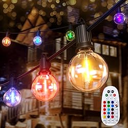 Brightown RGBW Outdoor String Lights, 58FT LED