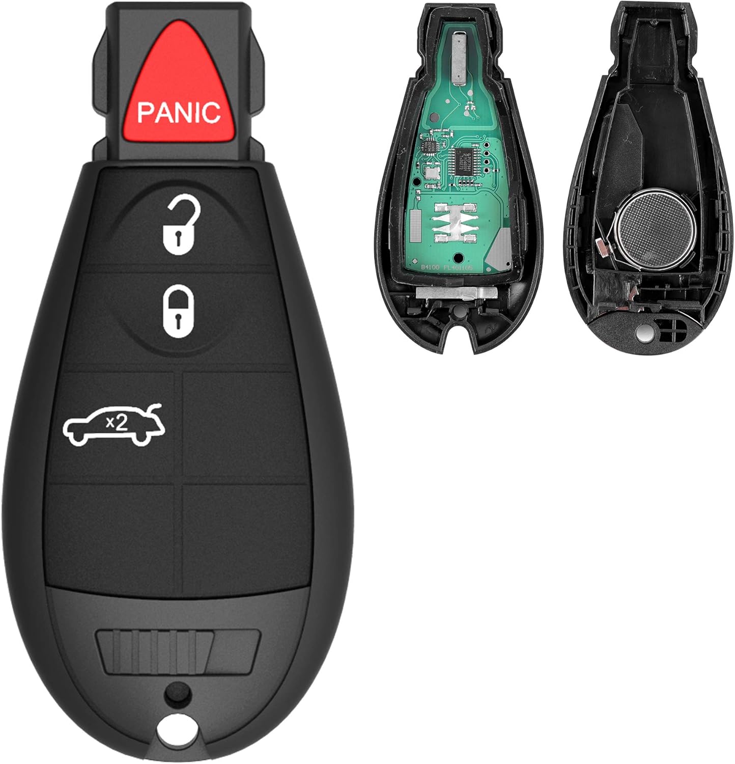 VOFONO 3+1 Buttons Keyless Entry Remote Control Replacement Key Fob