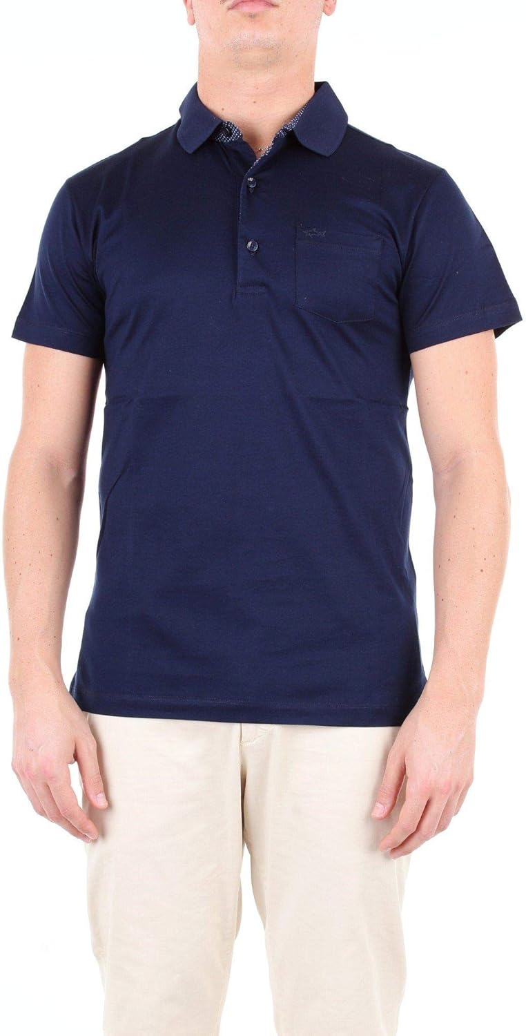 PAUL & SHARK Luxury Fashion Mens E18P1405SFBLU Blue Polo Shirt | Season Outlet