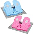 Silipull 2 Pcs Mini Foot Pedal Exerciser Foldable Stepper Foot Pedal Leg Exerciser While Sitting Under Desk Stepper Foot Exercise Machine Trainer for Office Home Muscles Varicose Veins