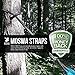 Moswa Hammock Straps - 20 Feet Combined - 28 Loops, Lightweight No Stretch Polyester - 1500 LBS Strength - Extra Strong - Safest Suspension System - Fast & Easy Setup - ENO, Python, NHO Compatible