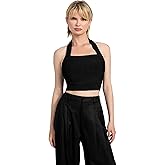 GUESS Womens Sleeveless Halter Strap Sofie Top