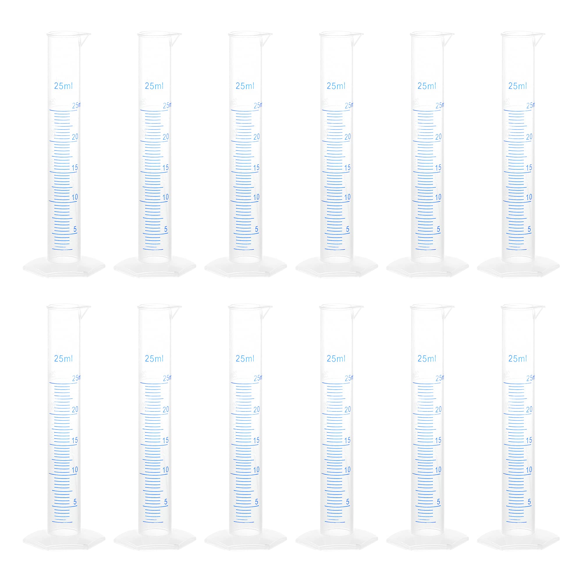 uxcell Plastic Graduated Cylinder, 25ml Measuring