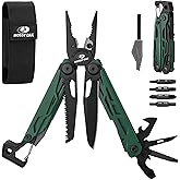 MOSSY OAK 27-in-1 Multitool, Premium Stainless Steel Multi Tool Pocket Knife, Screwdriver Sleeve with 4Pcs Alternative Bits,