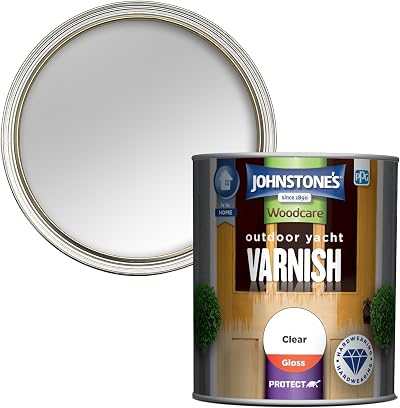 Johnstone's Yacht Varnish Clear 750ml - Weather Resistant Wood Finish