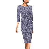 VFSHOW Womens Elegant Ruched Work Business Office Cocktail Party Bodycon Pencil Dress