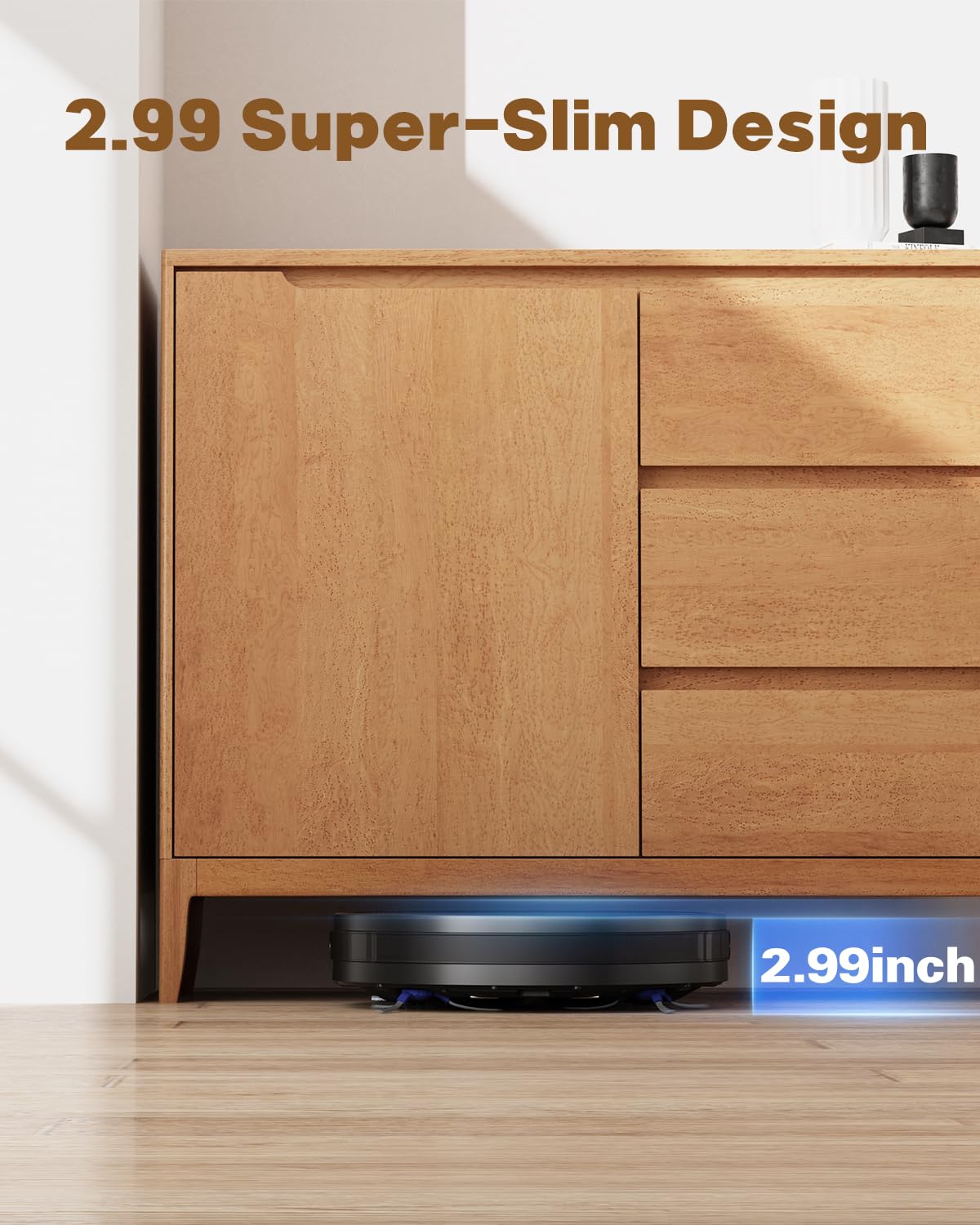 Pureatic V3 3 in 1 Robot Vacuum and Mop with 5000Pa Suction Power, Work with 2.4GWifi/ Alexa/App/, Self-Charging Vacuum Cleaner, Tangle-Free, Ideal for Pet Hair,Carpet and Hard Floor