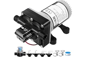 4008-101-A65/E65 RV Water Pump with Strainer,12V 55 PSI 3.0 GPM Camper Water Pump-1/2MNPT Connection,Fit for Camper,RV,Shower