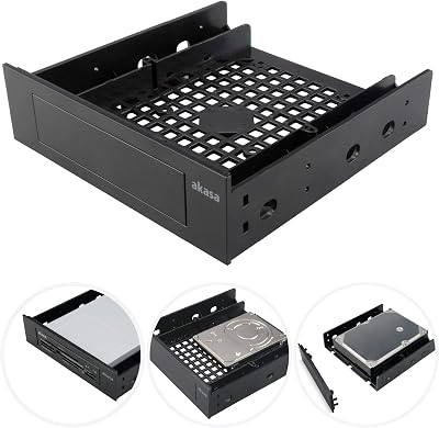 Akasa 5.25 to 3.5 Bay Adapter 2.5/3.5 Inch HDD SSD Mounting Bracket AK-HDA-05