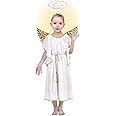 Sunny Fashion Girls Dress 4 Pieces Angel Headband Wing Halo Tassel Halloween Party