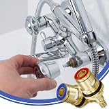 SZCXDKJ 2 Sets 1/2 Turn Ceramic Tap Cartridge 20 Spline Brass Valve Kit view 7