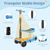 YOLEO 3-in-1 Children`s Scooter with Removable Seat LED Wheels Height Adjustable view 7