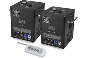 PAIDUN Cold Spark Machine 700W 2PCS Sparkler Fountain 6–19ft Height Adjustable, with Remote & DMX512 2CH Control,Safe & Reusablefor Wedding Party Event Church DJ Show Performance（Not Include Material）