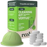 Roobi Cleaning Pods Compatible with Nespresso Vertuo | Includes 1 Reusable Pod &amp; 12 Cleaning Tablets, Carbon Neutral, 1 Year Supply