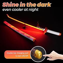 RENGENG Light Up Rengoku Sword, 30 Inches