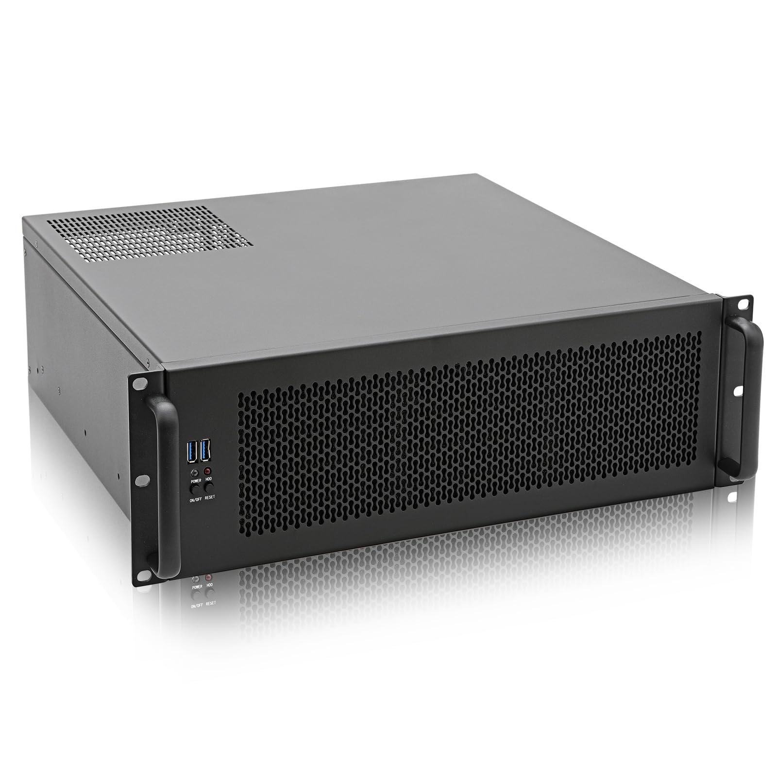 RackChoice 3U Rackmount Server Chassis ATX/Micro ATX/Mini-ITX (8x3.5 or 6x3.5+2x2.5,with Front 3x120mm Fan Support Standard ATX PSU or SFX PSU (Using The ATX to SFX Bracket with Chassis)