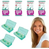 Plackers Micro 12 Count Flosser with Travel Case, Mint, 4-Pack