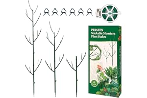 PERSZEN 6 Pack Stackable Monstera Plant Support, Plant Stakes for Indoor and Outdoor Plants Use, Garden Stakes for Climbing and Potted Plants, Pothos, Philodendron