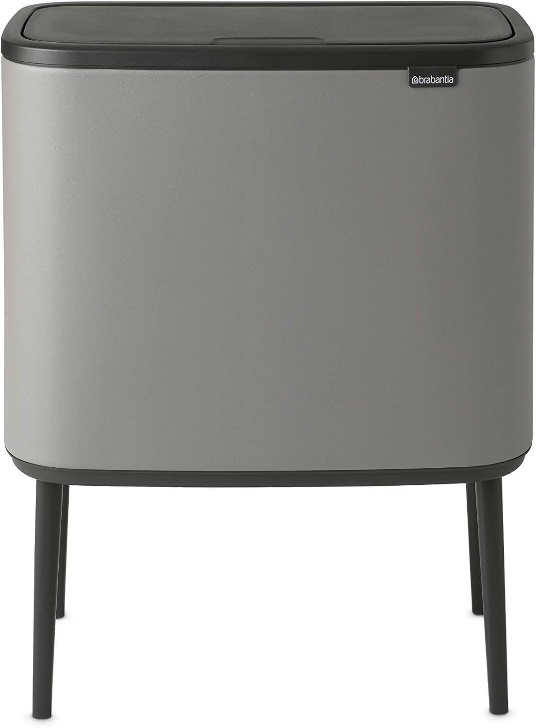 Brabantia Bo Touch Bin - 36L Inner Bucket (Mineral Concrete Grey) Waste Kitchen Bin - Soft-touch, 1 inner bucket: 1 x 36 L
